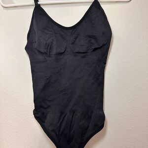 Black Spaghetti Strap Bodysuit